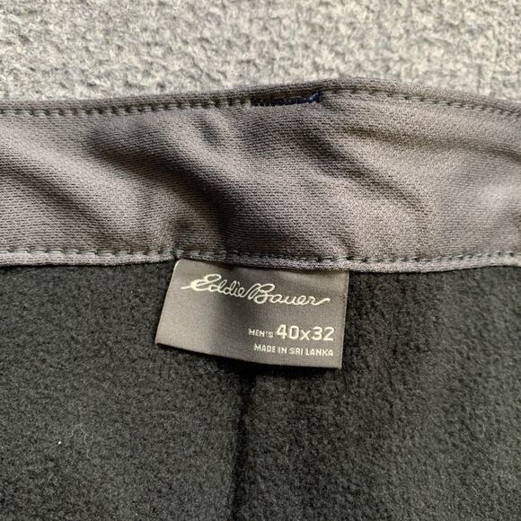 Eddie Bauer Pants Mens 40 Dark Blue Nylon Blend Fleece Lined Tech Cold Weather - Picture 7 of 13